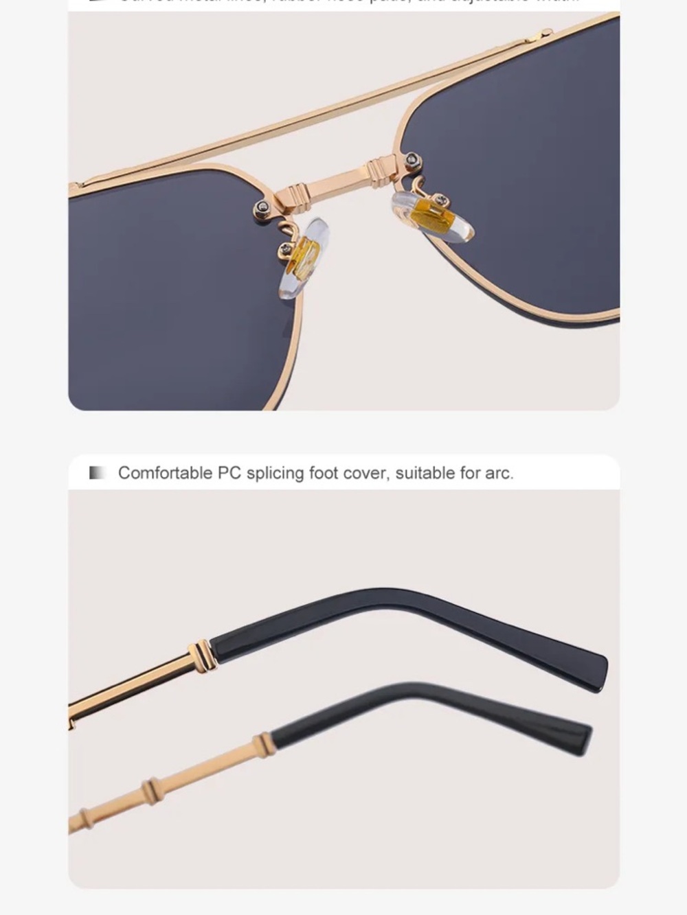 Men’s Elegant and Refined Anti-UV Sunglasses with Metal Frame. - Picture 9 of 11